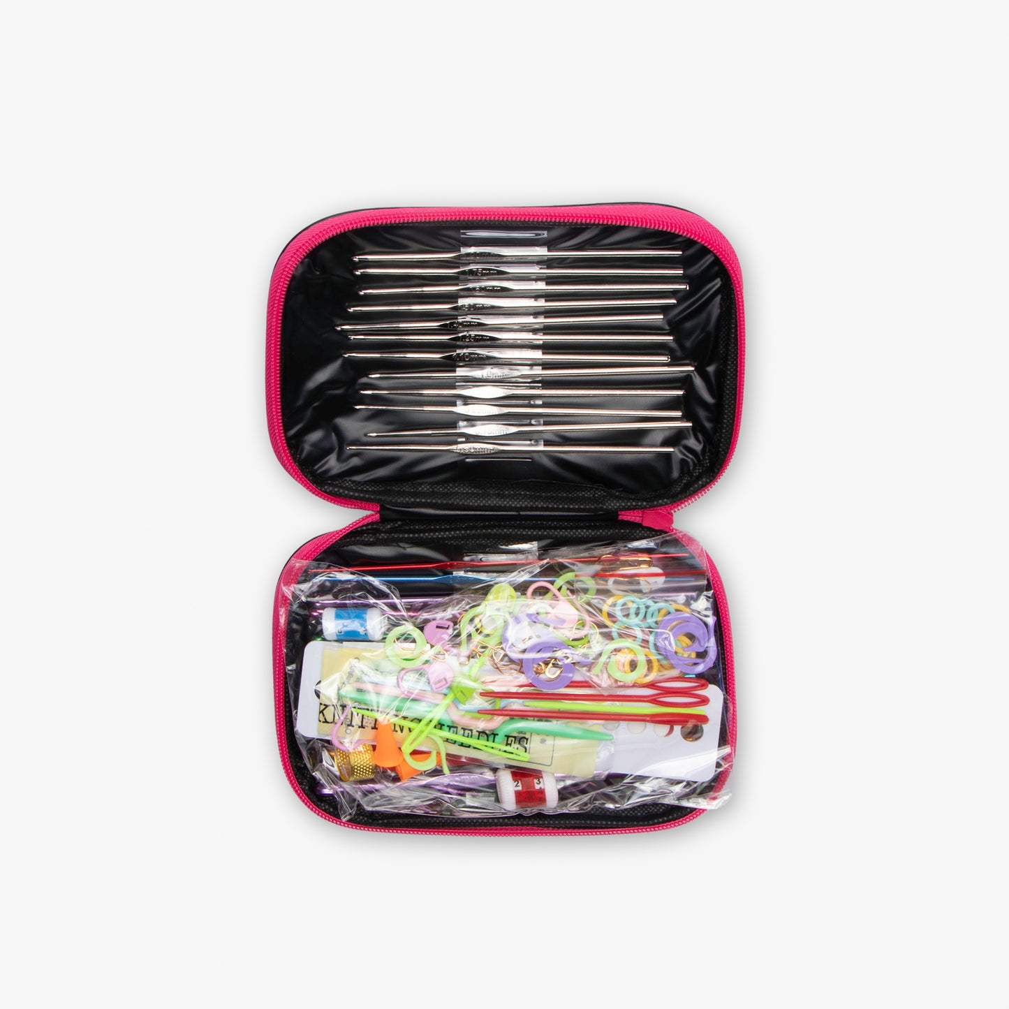 Crochet Hook Set - Pink Bag 100pcs - Ragland Fabrics