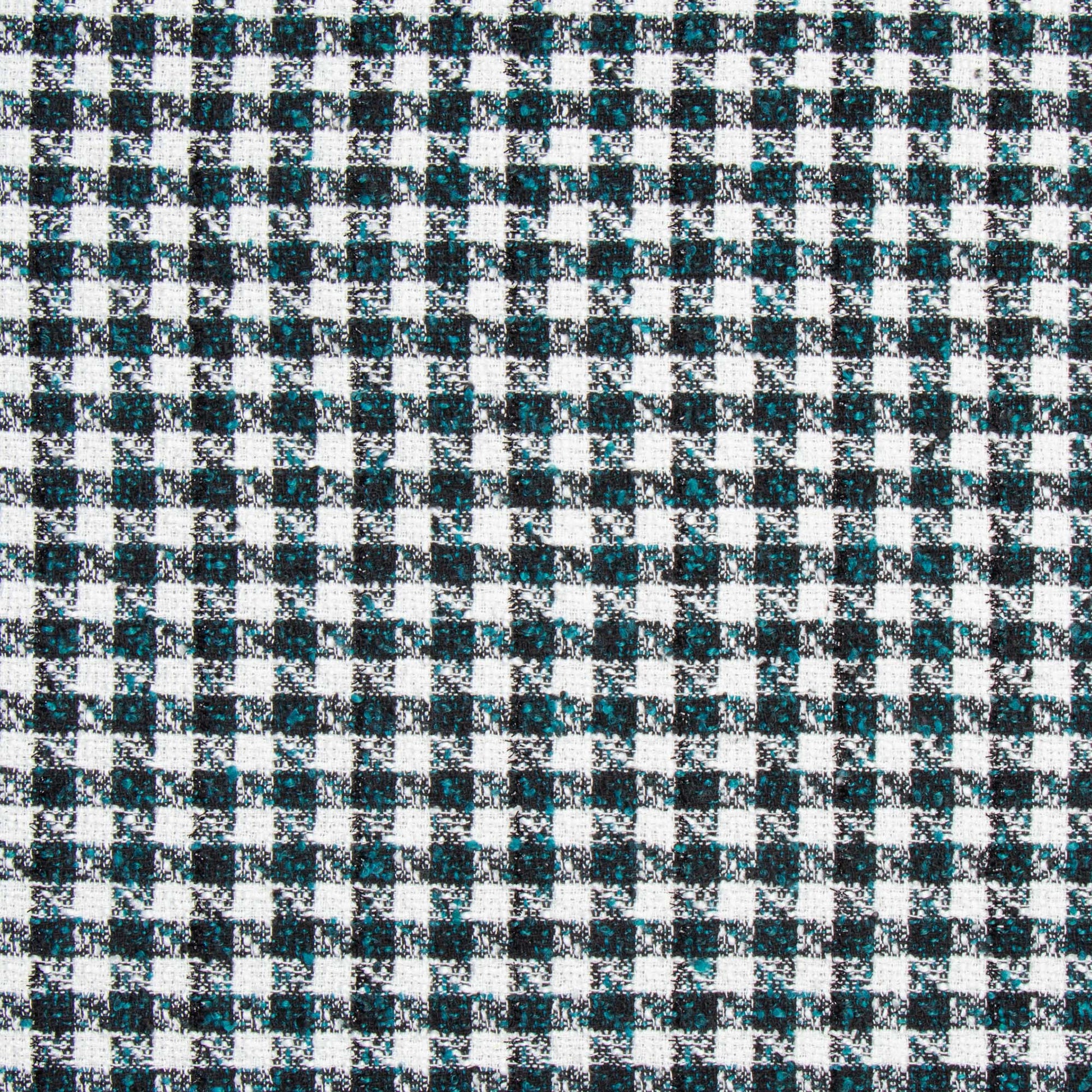 Hounds - Tooth Turquoise Black & White - Ragland Fabrics