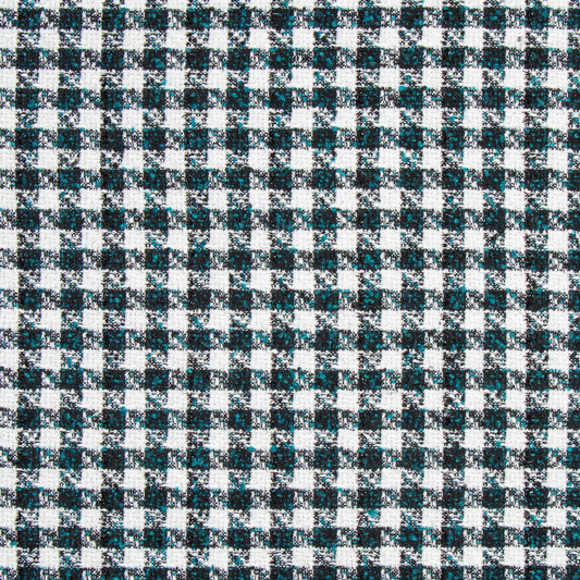 Hounds - Tooth Turquoise Black & White - Ragland Fabrics