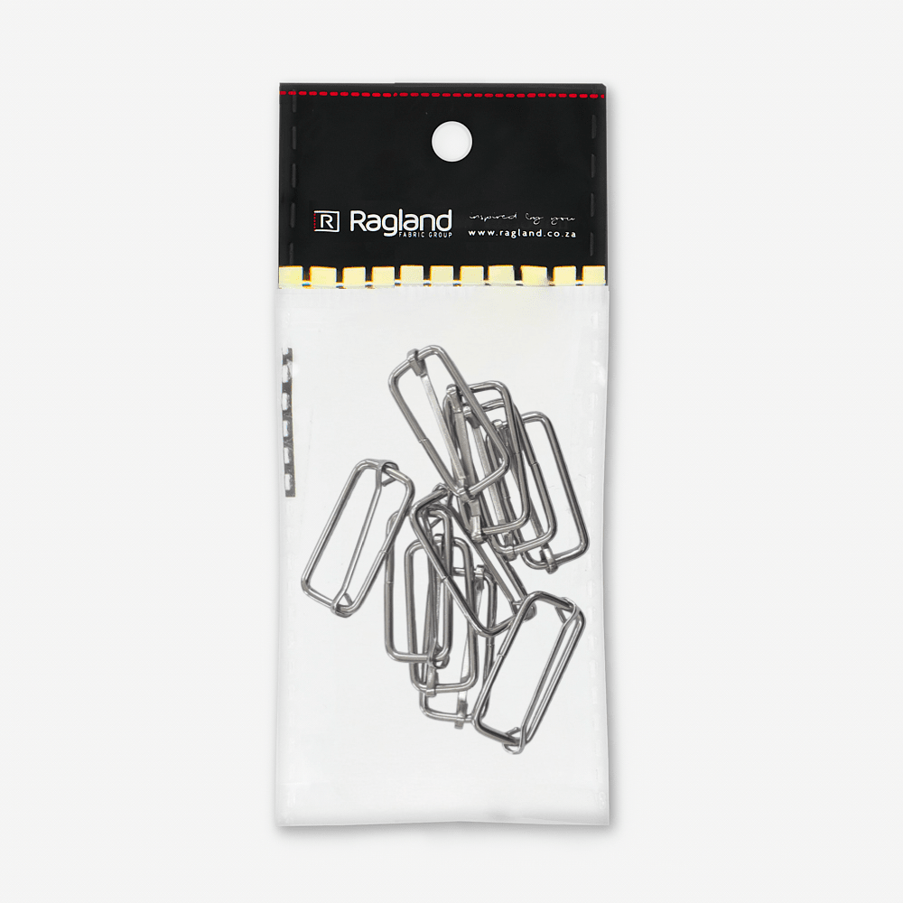 Tri - Glides Buckle 38mm Metal | Silver - Ragland Fabrics