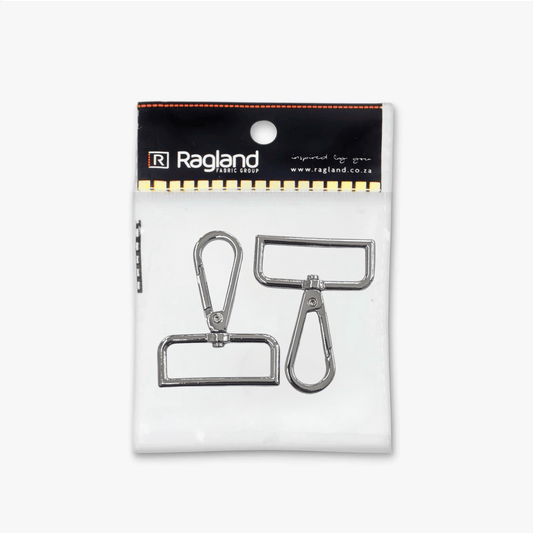 Snap Swivel Hooks Metal 38mm | Silver - Ragland Fabrics