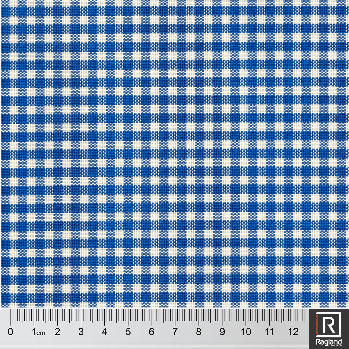 Gingham Yarn Dyed Suiting Royal Blue 140cm