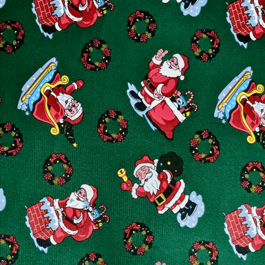 Christmas Printed Mini Matt Santa's Sled Red - Ragland Fabrics
