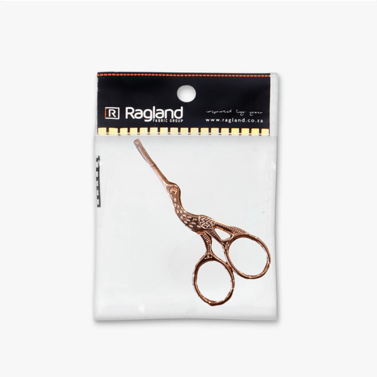 Stork Embroidery Scissors Rose Gold - Ragland Fabrics