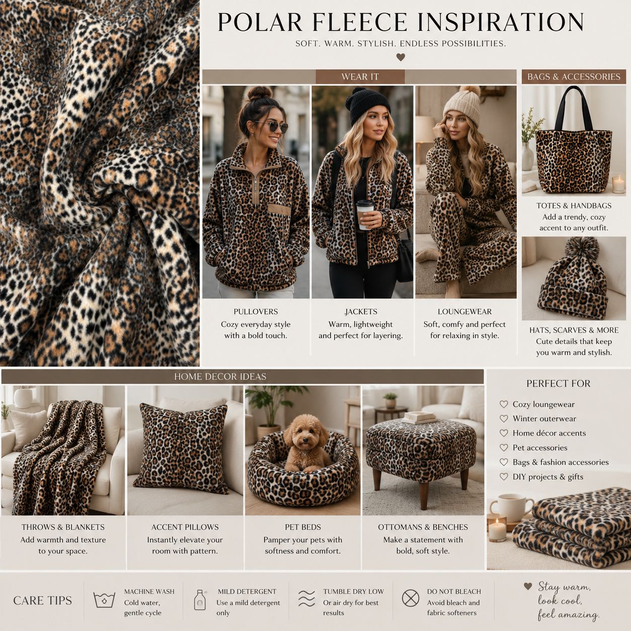 Printed Polar Fleece Skinz - Ragland Fabrics