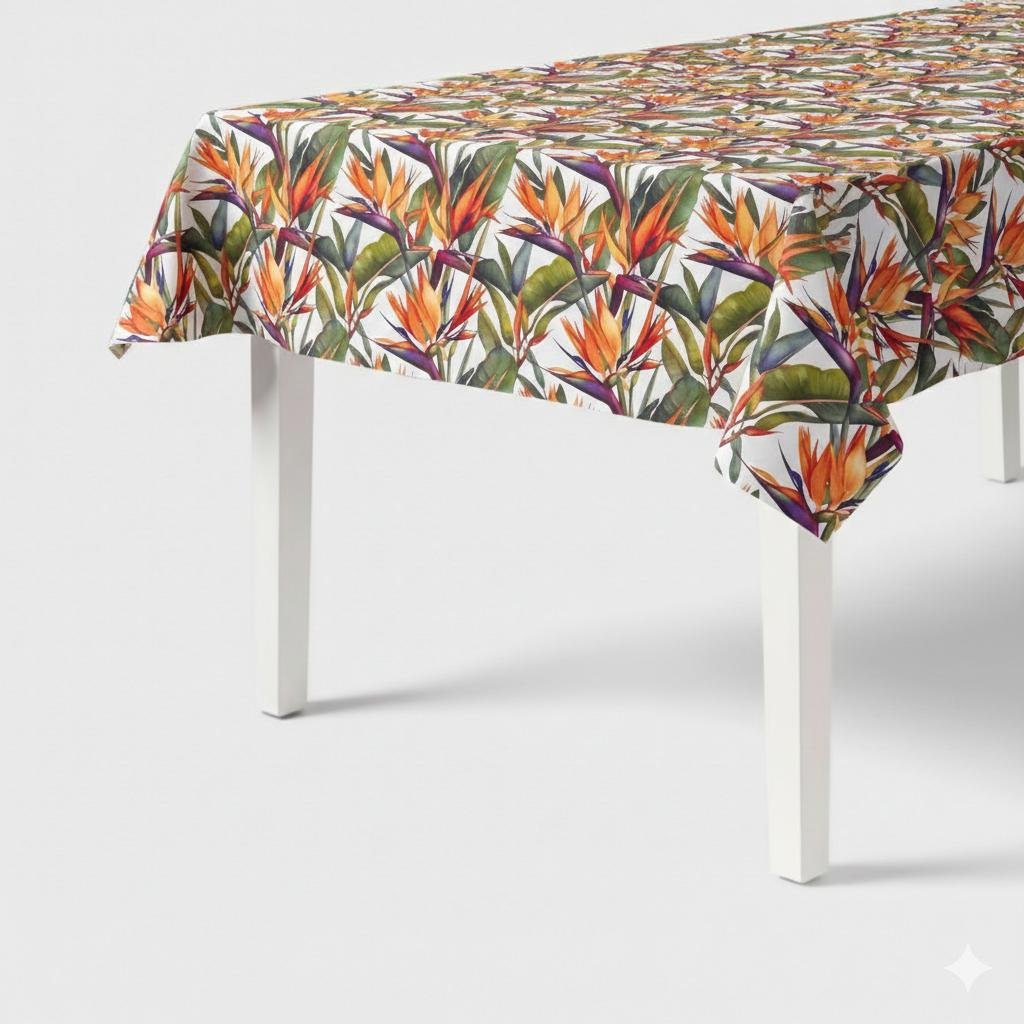Printed Vinyl Palm & Strelitzia - Ragland Fabrics