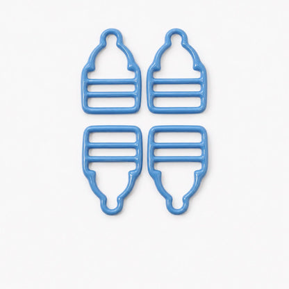 Dungaree Buckles 25mm Blue Plastic
