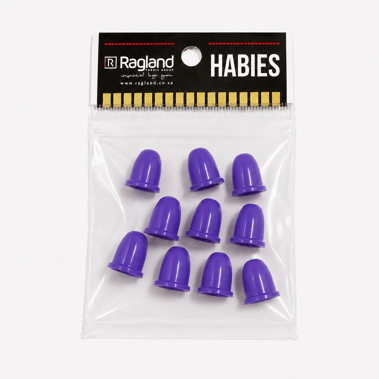 Bell Cord End Caps 4mm Purple