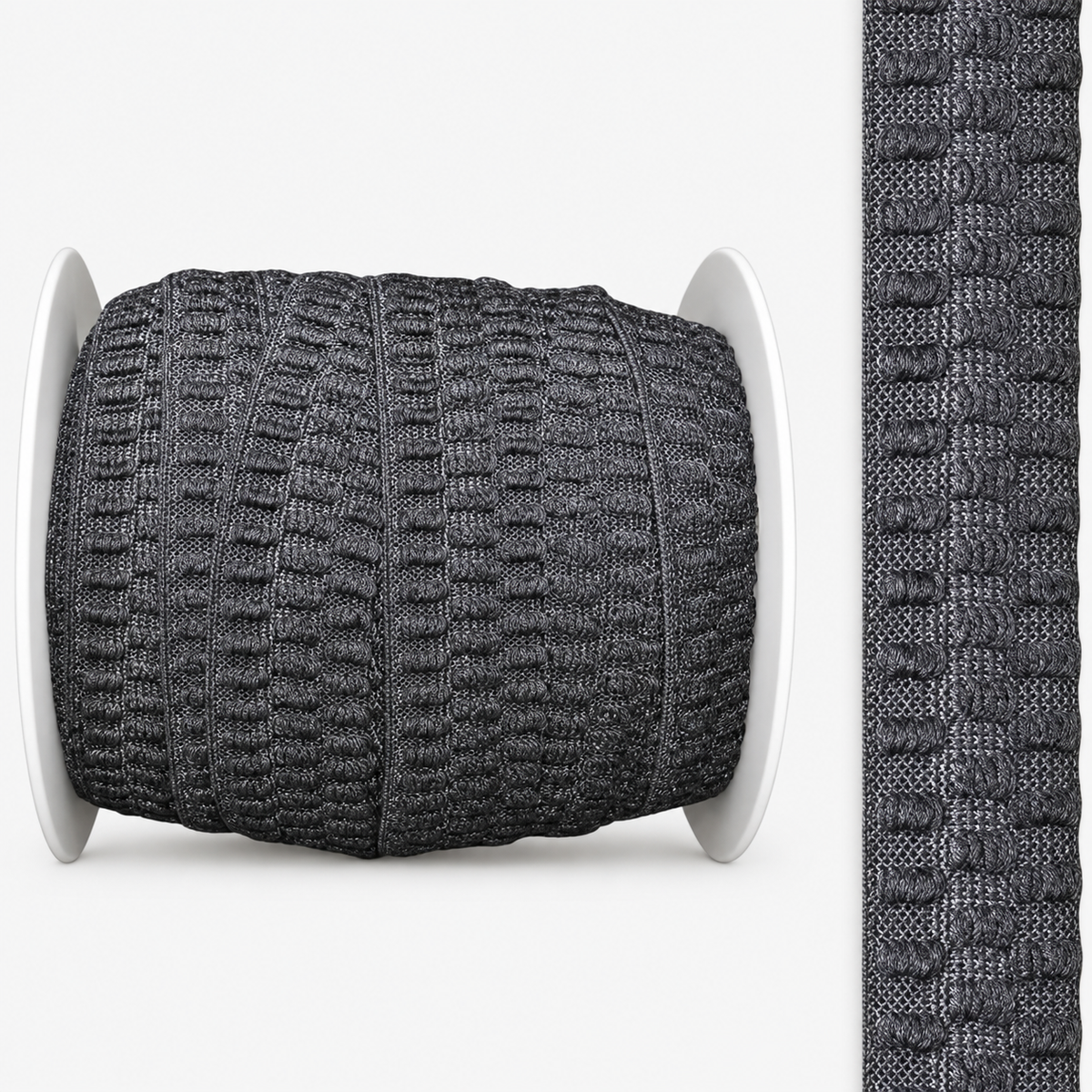 Elastic Non Curl 25mm Black