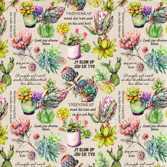 Printed Vinyl Veld Bright Linen