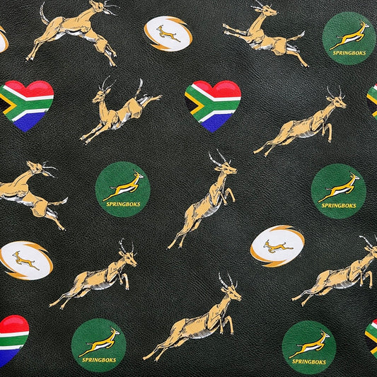 Printed Vinyl Springbok Green