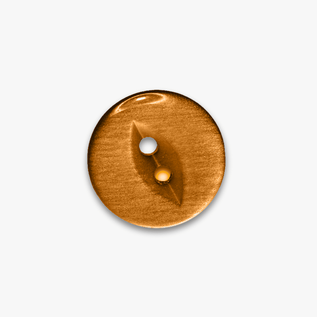 Buttons Fish Eye Burnt Orange - 19mm - Ragland Fabrics