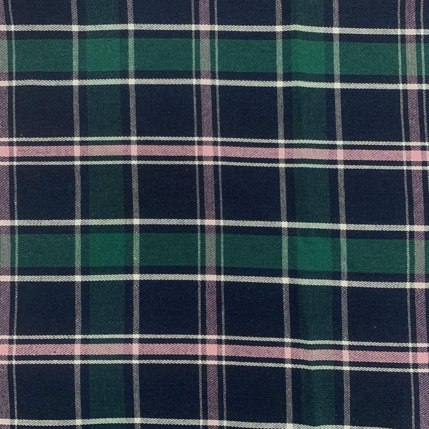 Printed Poly Cotton Pink & Green Checks - Ragland Fabrics