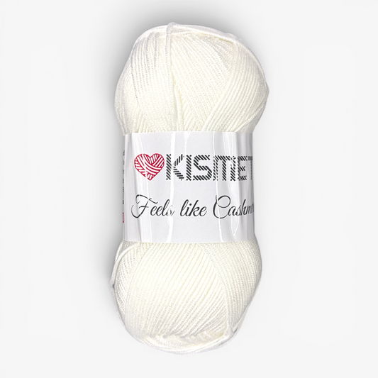 Wool 'Feels Like Cashmere' White FLC01