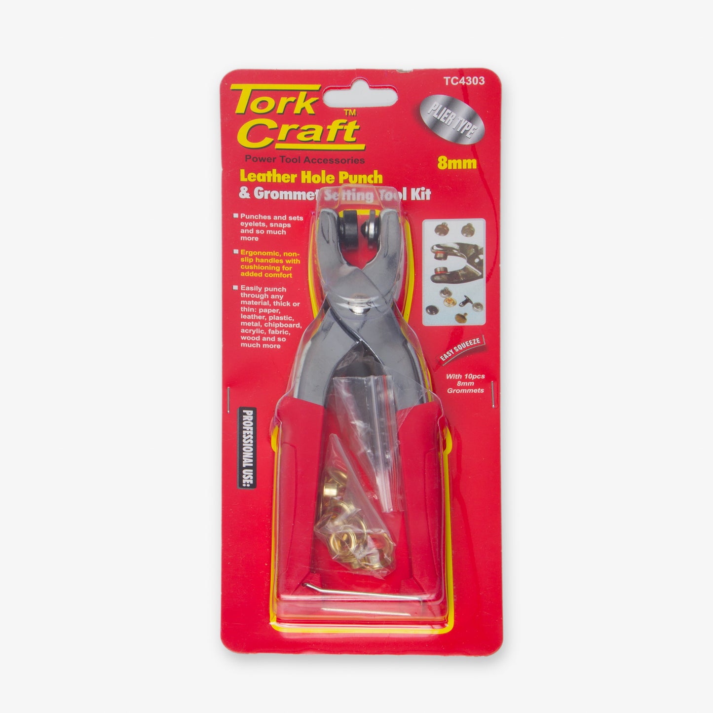 Leather Hole Punch & Grommet Tool Kit 8mm - Ragland Fabrics
