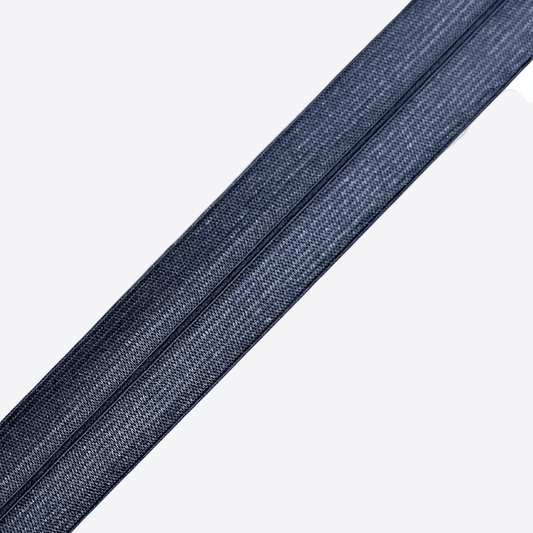Elastic Fold Over | Lip Elastic 20mm | Grey Sheen - Ragland Fabrics