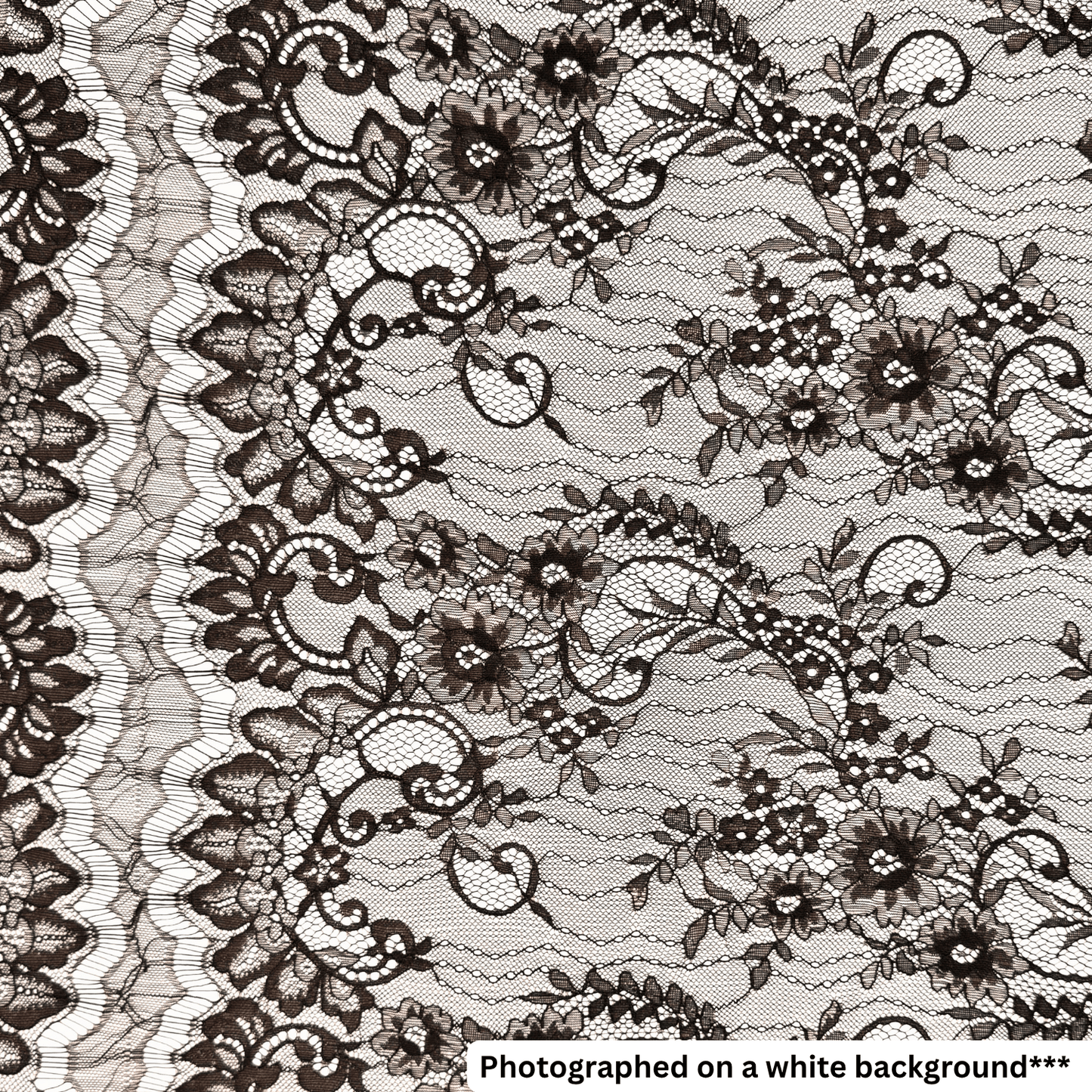 Designer Dress Corded Lace - Brown - Ragland Fabrics