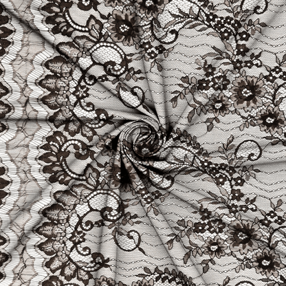 Designer Dress Corded Lace - Brown - Ragland Fabrics
