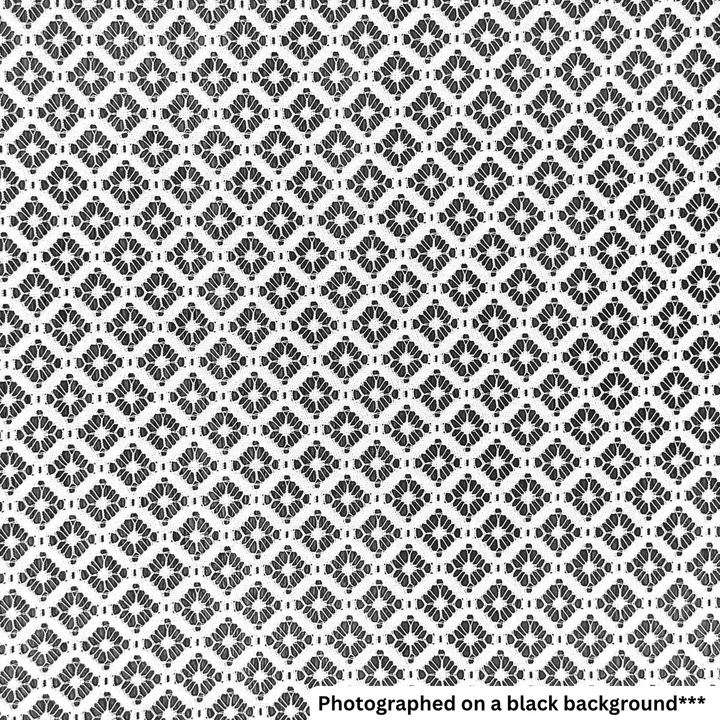 Designer Dress Poly Lace White - Ragland Fabrics