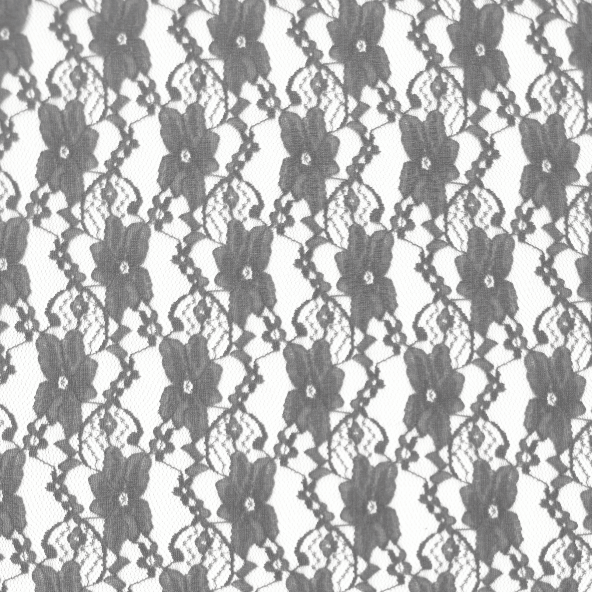 Lace Fabric Grey Floral - Discontinued - Ragland Fabrics