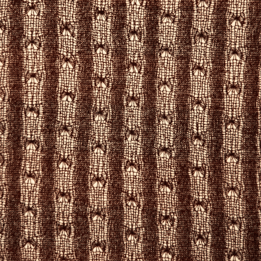 Lace Fabric Brown Striped - Discontinued - Ragland Fabrics