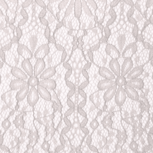 Lace Fabric Grey Flower - Discontinued - Ragland Fabrics