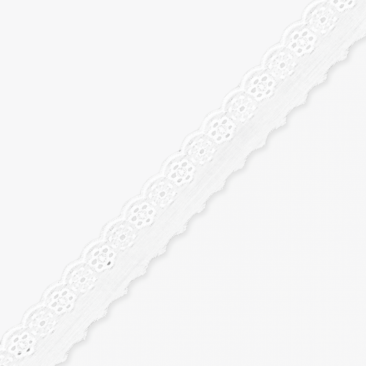 Lace Anglaise White (MEA20A) - Ragland Fabrics