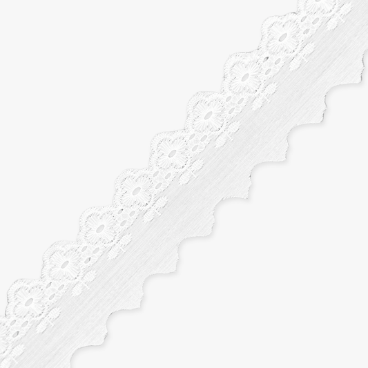 Lace Anglaise White (MYA4B) - Ragland Fabrics