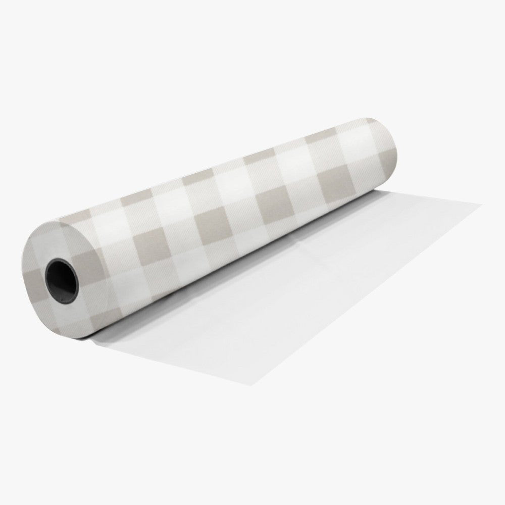 Printed Mini Matt Check Light Grey - 240cm - Ragland Fabrics