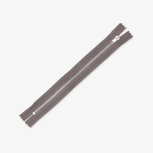 Metal Trouser Zips Mink - 20cm - Ragland Fabrics