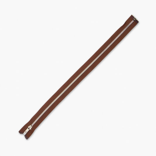 Metal Zips Choc Brown Open End (4 Sizes) - Ragland Fabrics