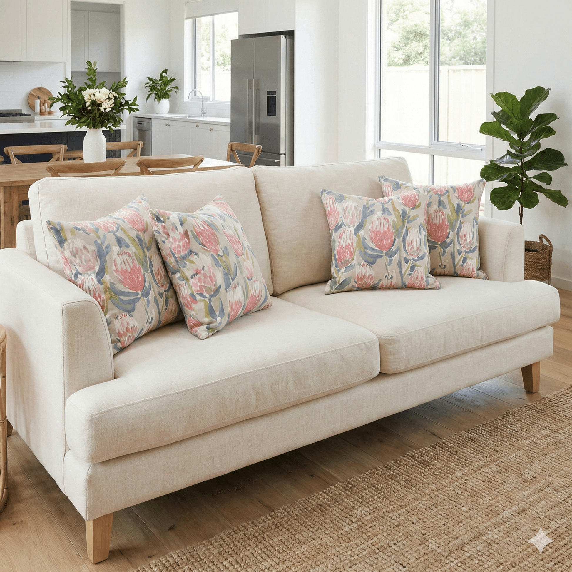 Printed Velvet Naive Protea - Ragland Fabrics