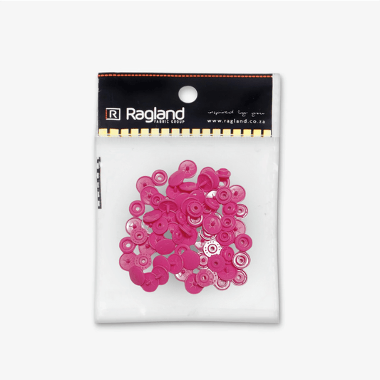 Plastic Snap Fastener - Hot Pink (20's) - Ragland Fabrics
