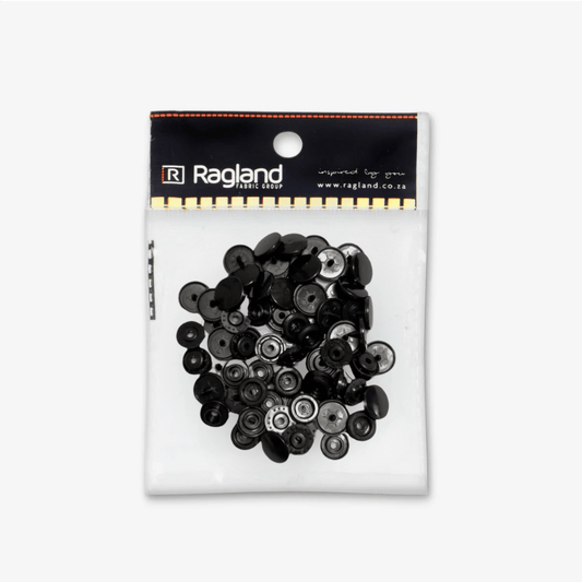 Plastic Snap Fastener - Black (20's) - Ragland Fabrics