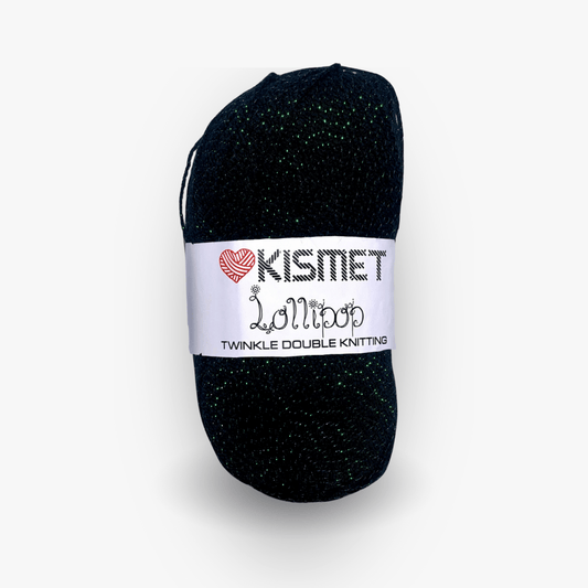 Lollipop Twinkle Dbl Knit Black 17 - Ragland Fabrics