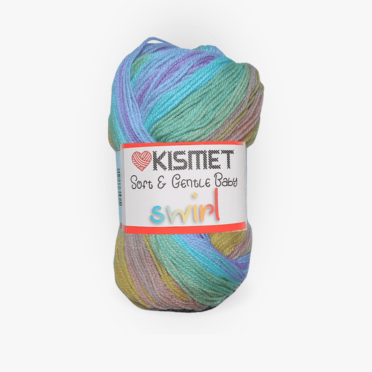 Soft & Gentle Baby Swirl Pastel Rainbow - Ragland Fabrics