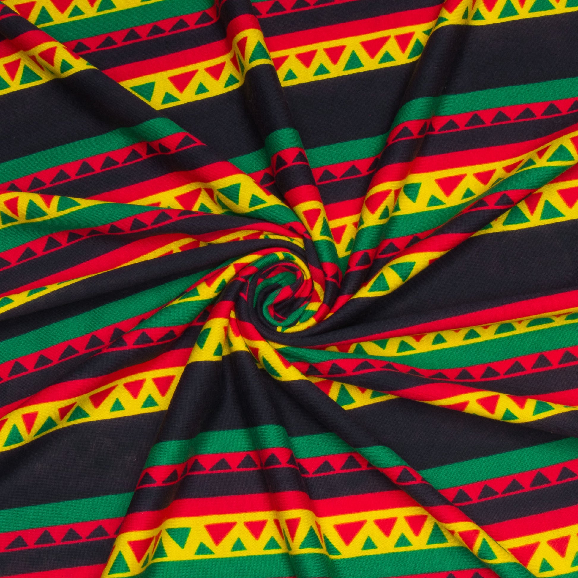 Cotton Knit Rasta Stripe Print - Ragland Fabrics