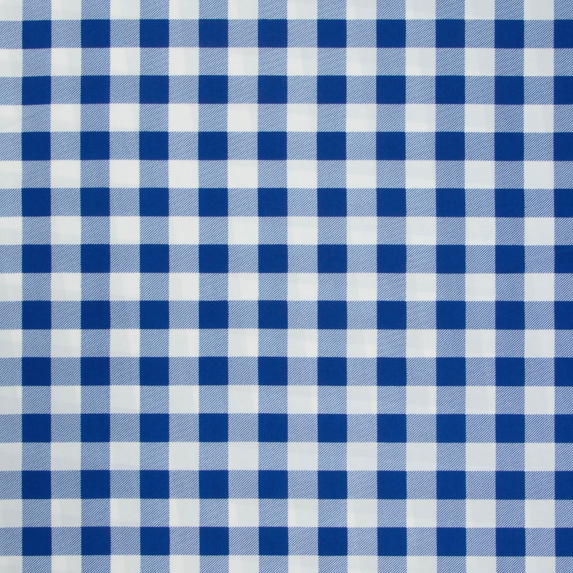 Printed Mini Matt Check Cobalt - Ragland Fabrics