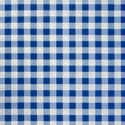 Printed Mini Matt Check Cobalt - Ragland Fabrics