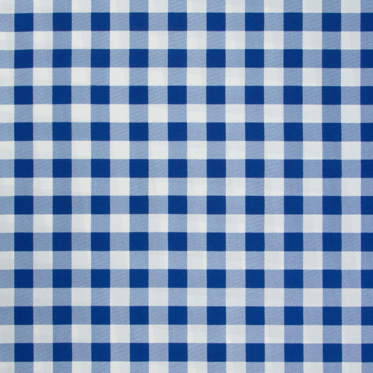 Printed Mini Matt Check Cobalt - Ragland Fabrics