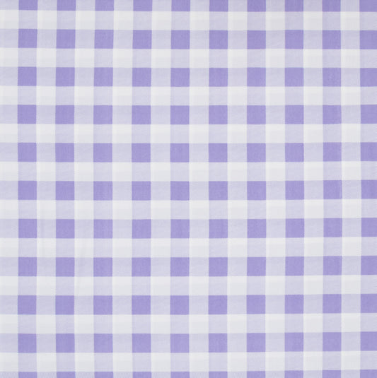 Printed Mini Matt Check Lilac - Ragland Fabrics