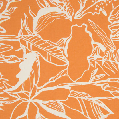 Viscose Challis Mustard White Floral - Ragland Fabrics