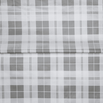 Printed PVC Table Cloth A - 6613 - 4 Grey Check - Ragland Fabrics