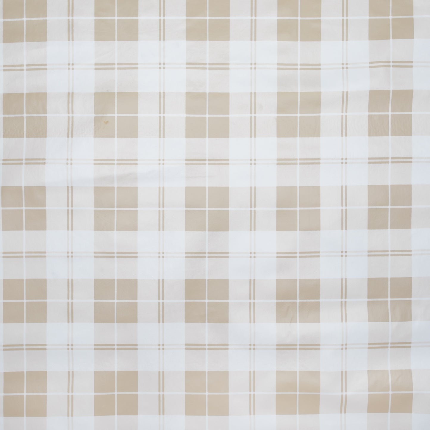 Printed PVC Table Cloth A - 6613 - 1 Beige Check - Ragland Fabrics