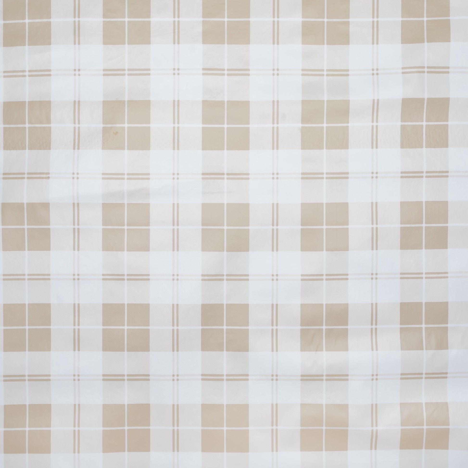 Printed PVC Table Cloth A - 6613 - 1 Beige Check - Ragland Fabrics