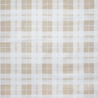 Printed PVC Table Cloth A - 6613 - 1 Beige Check - Ragland Fabrics