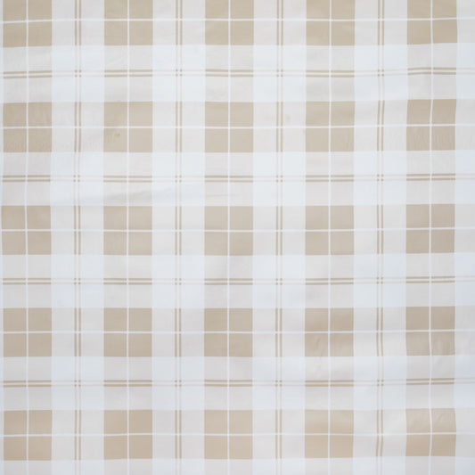 Printed PVC Table Cloth A - 6613 - 1 Beige Check - Ragland Fabrics