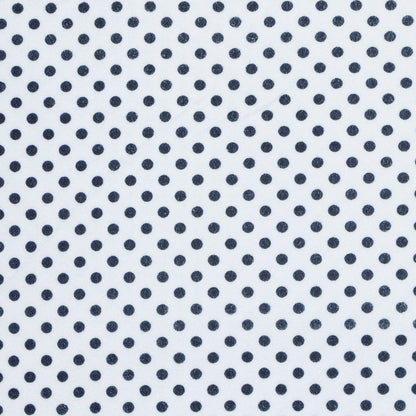 Printed Stretch Towelling Navy Dot - Ragland Fabrics