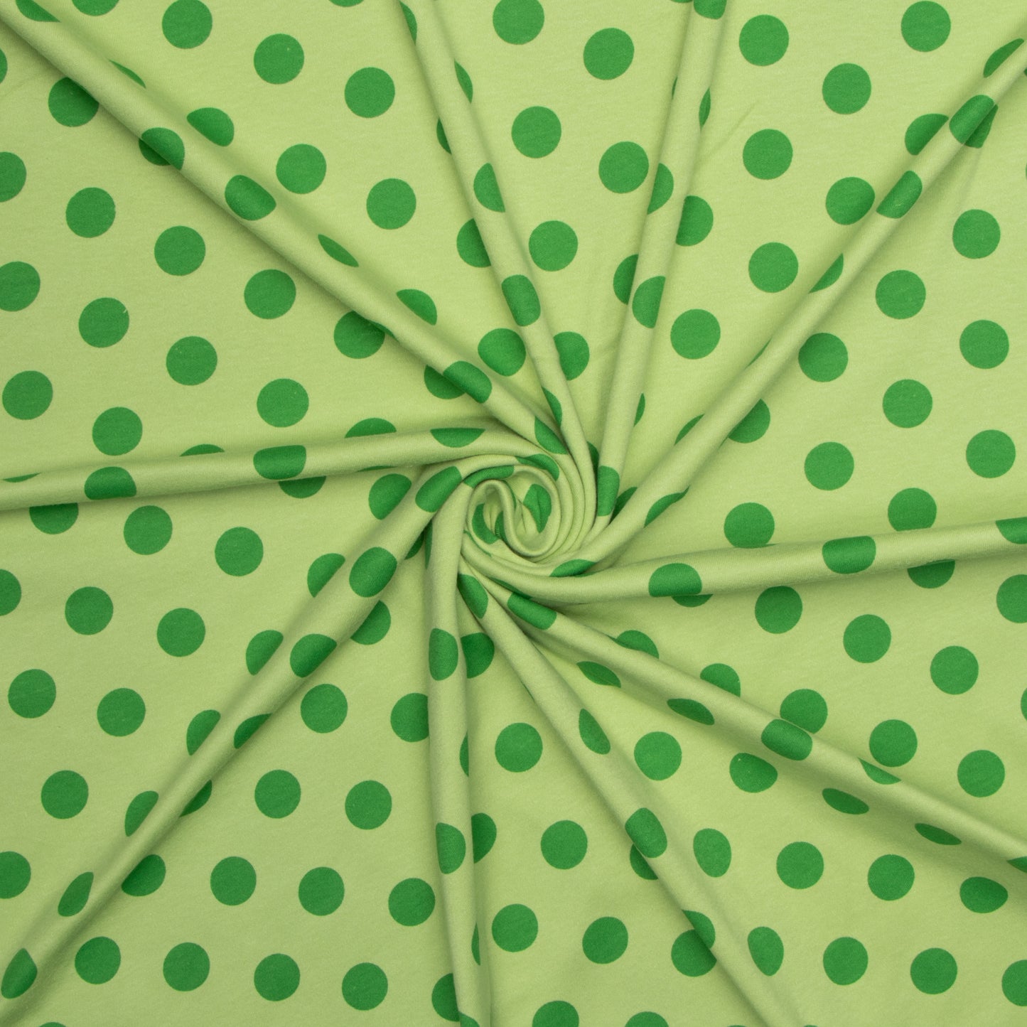 Cotton Knit Dotty Lime - Ragland Fabrics
