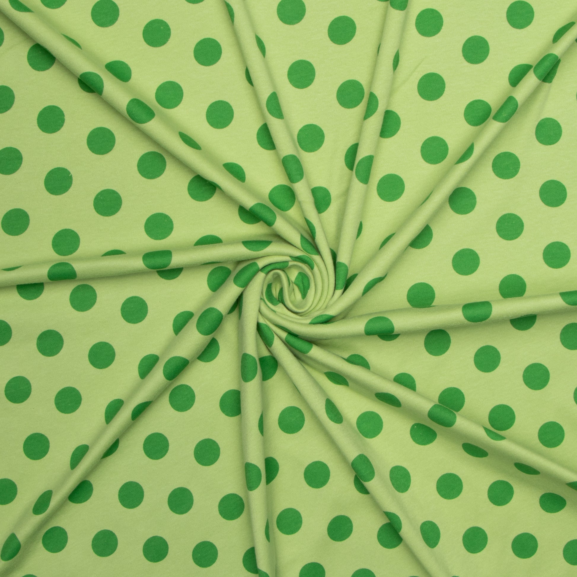 Cotton Knit Dotty Lime - Ragland Fabrics